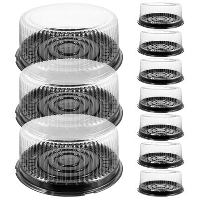 10 stuks Taartpuntcontainers met Deksel Transparante Plastic Voedselopbergdozen voor Desserts Koekjes Kaas Thuis Keukengebruik