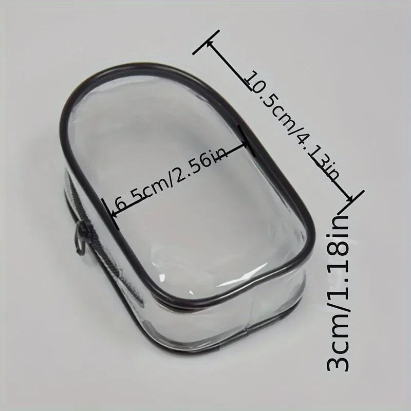 Portable Mini Transparent Zipper Earphones Data Cable Storage Bag Waterproof PVC Material Outdoor Travel Multi-functional Space-Saving