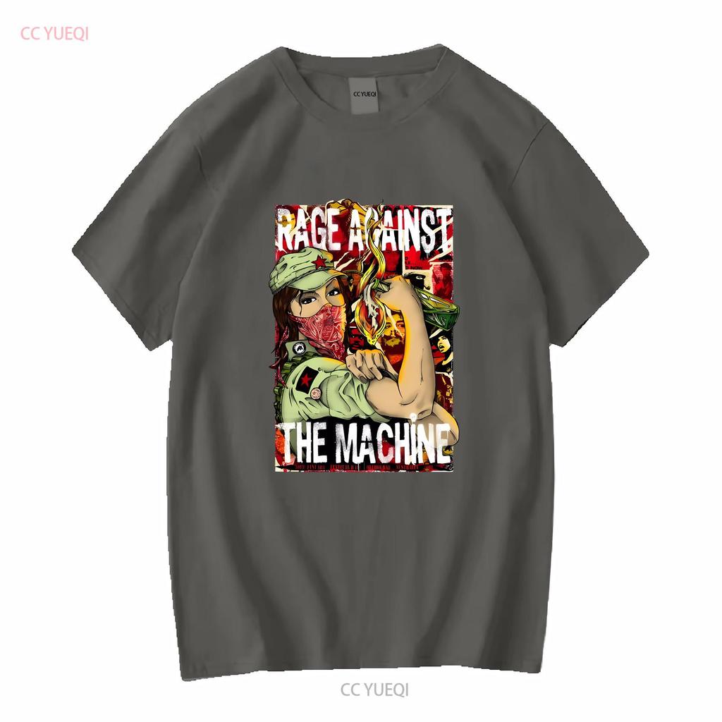 Rage Against The Machine White T Shirt J87168 Long or Short Sleeves Vintage Washed Comfortable Soft Fashion Unisex Graphic