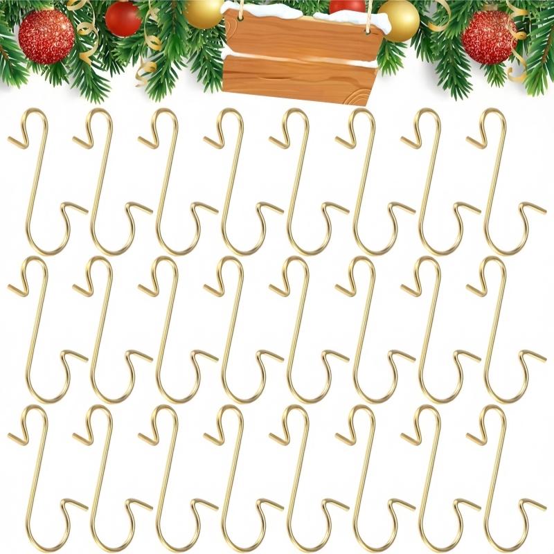 

200 Pieces Christmas Tree Hooks, S Shape Christmas Ball Hooks, Christmas Tree Hangers, Christmas Tree Decoration Hooks