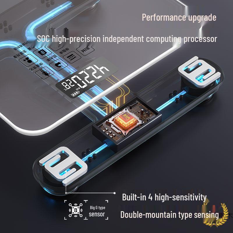 Smart Rechargeable Body Fat Scale: Precision Electronic Weight Scale Ideal for Home or Dorm 