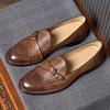 Breathable Business Casual Shoes Men'S Leather Shoes Genuine Leather British High-End First-Layer Cowhide One-Pedal Loafers Men'S Summer