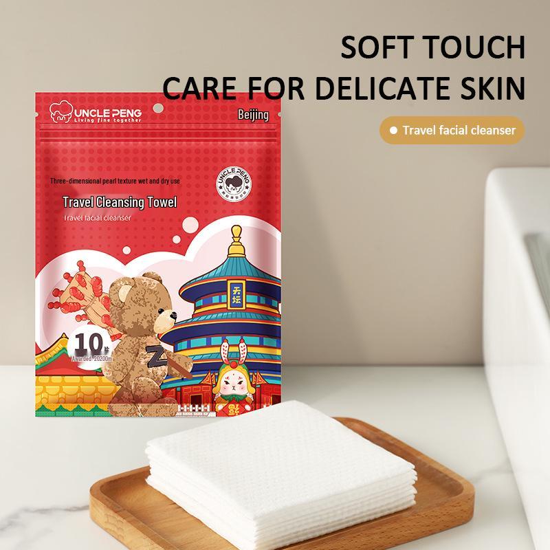 

Compressed Portable Facial Towel: Skin-Friendly, Disposable, Travel & Bath Use, Individually Packaged, Highly Absorbent.