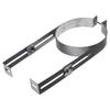 Portable Chimney Pipe Clamps Adjustable Sturdy Stainless Steel Holders for Wall Support Diameter 150 Mm Designs