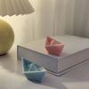 Prayer Ship Silicone Mold 3D Paper Boat Soap Scented Candle Mold Home Decor Craft DIY Cake Decorating Tool