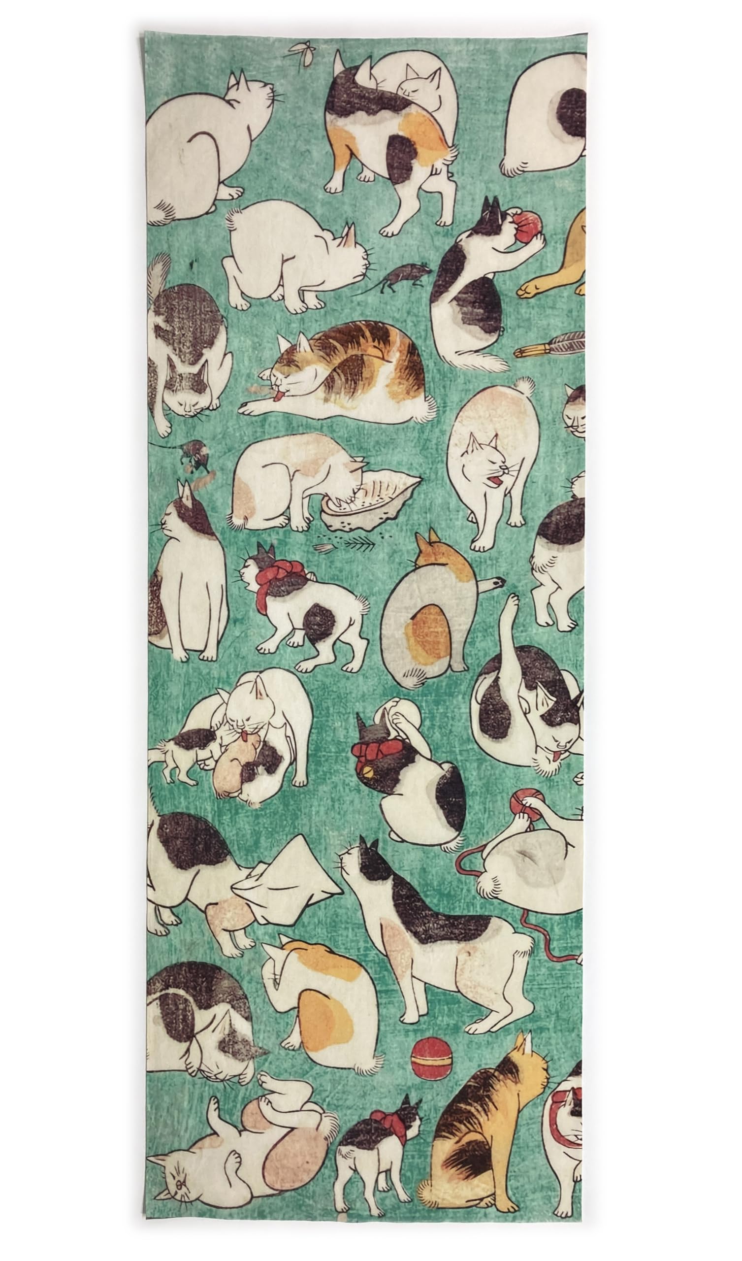 

hand New Edition Shigemasa Utagawa Hiroshige Ukiyo-e towel, Cats, III,