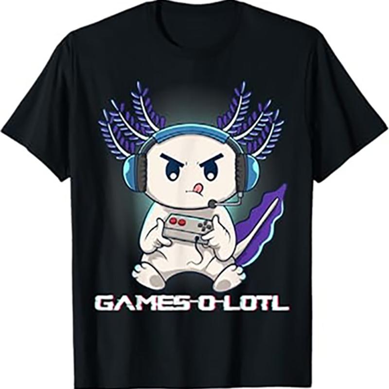 Axolotl Gamer T Shirt Gaming Axolotl Design S разноцветный