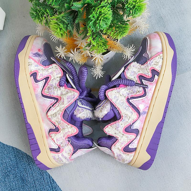 New star couple skateboard shoes Hong Kong style super fire ins niche retro casual board shoes 36
