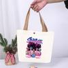 Anime Cartoon Print Student Commuting Trend Handbag Casual Lightweight Canvas Shoulder Bag