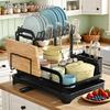Kitchen Storage Rack Small Family Tableware Drain Rack Multi-Function Bowl Chopstick Organizer Drip Tray Countertop Saver