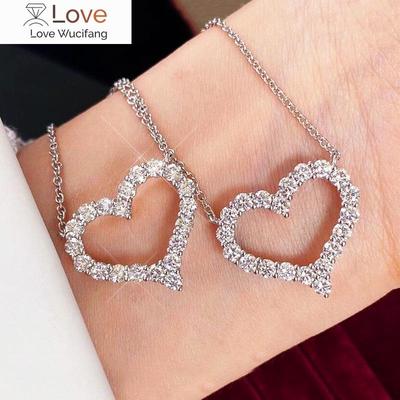Delicate Exquisite Heart Necklaces for Women Stylish Bridal Wedding Jewelry Charming Crystal Pendant Trendy Accessories
