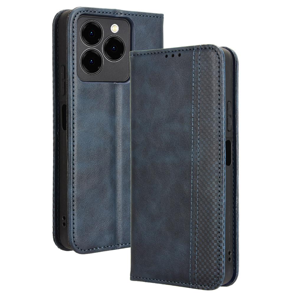 

Для Meizu Note 21/Ulefone Note 20 Pro Кожаный чехол Кошелек Подставка Ретро Текстура Чехол для телефона C