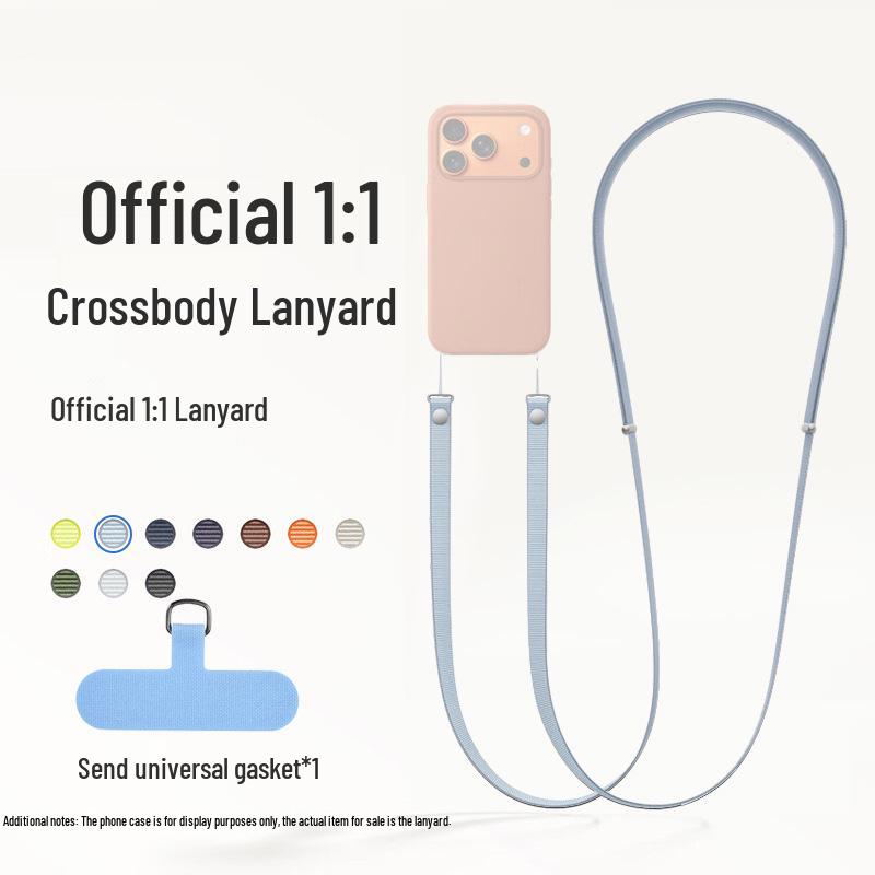 

Apple 17 Magnetic iPhone Lanyard: Crossbody Phone Case with Woven Shoulder Strap светло-синий