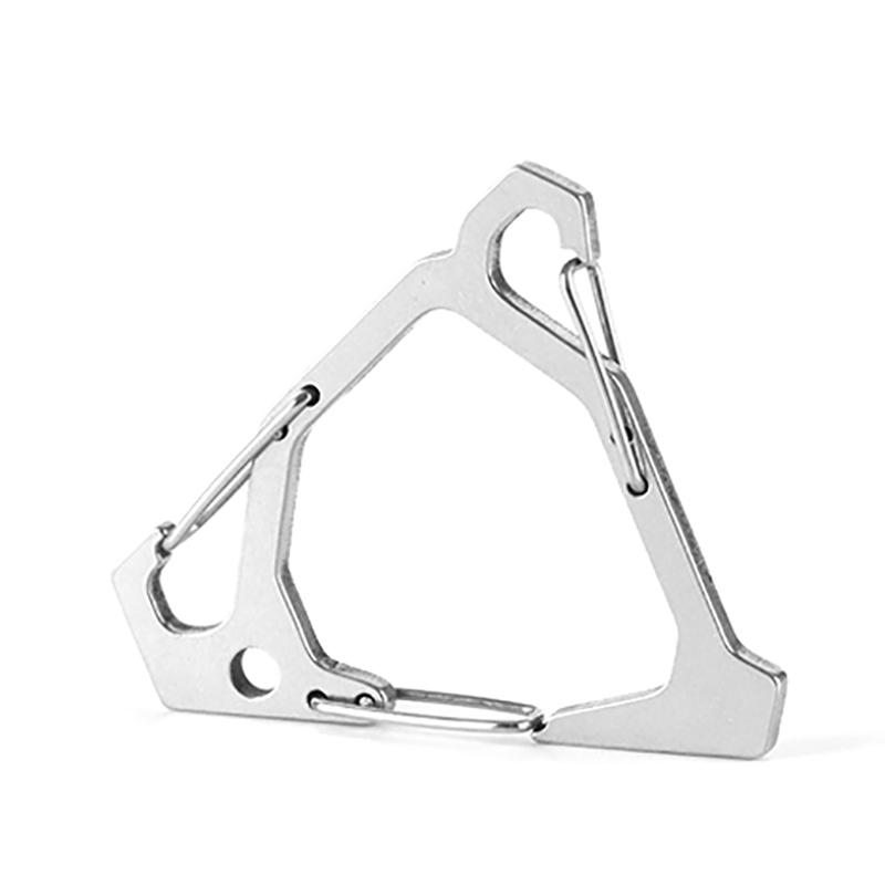 3-Hook Carabiner Triangle Hanging Buckle Tent Torch Hanger Keychains Multifunctional Stainless Camping Backpack Hanging Hook
