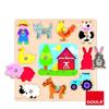Puzzle en bois Silhouette Ferme - GOULA - 12 pièces - Animaux - Mixte - A partir de 1 an