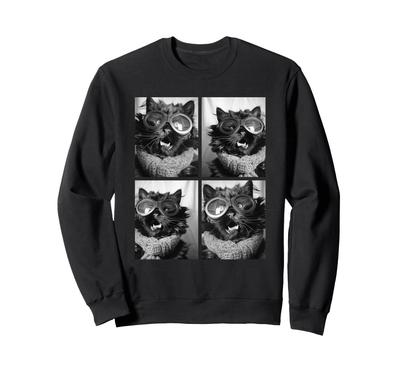 Lustiges Winter-Kätzchen-Sweatshirt mit niedlicher Perserkatze und Schneebrille
