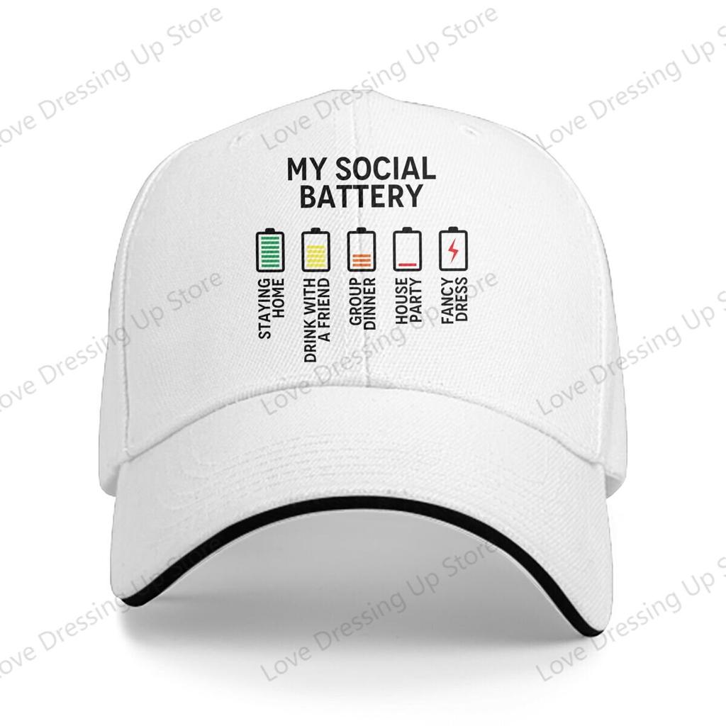 Summer Hip Hop Low battery Baseball Cap Adjustable personality Outdoor Running Hat Outdoor sunshade hats Unisex Gift