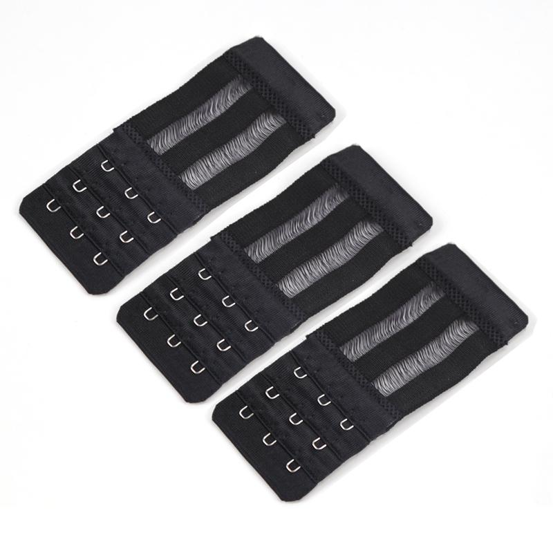 3Pcs/set 3 Hook Bra for Women's Sexy Elastic Bra Extension Strap Hook Clip Expander Adjustable Buckle Intimates Accessories