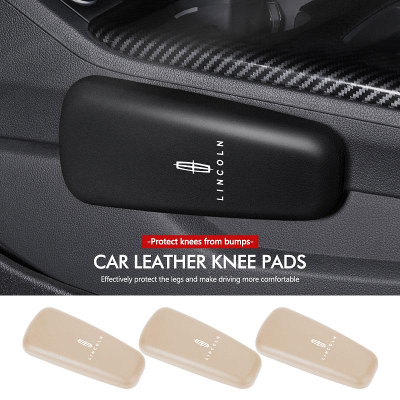 Leather Car Knee Pad Elastic Cushion Thigh Support Accessories For Lincoln Navigator MKZ MKX MKC MKT Continental Nautilus 6tsde