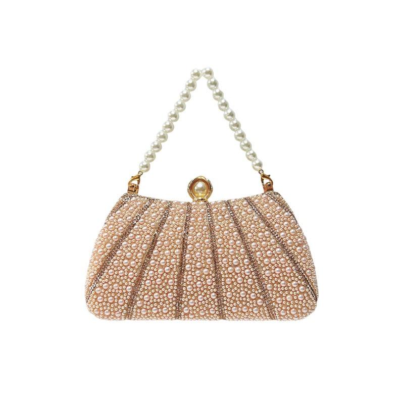 Dinner Bag Ladies' Handbag Pearl and Diamond Set Banquet Clutch Evening Dress Bag Ladies' Bag