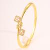 Korean version design does not fade , open square diamond-set light luxury  women, fashionable personality high-end 