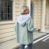 Women's Plaid Hooded Shirt Jacket