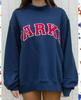 Cross-Stitch Half-High Collar Round Neck Sweatshirt - Simple, Comfortable, for Everyday Life.