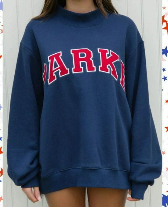 Cross-Stitch Half-High Collar Round Neck Sweatshirt - Simple, Comfortable, for Everyday Life.