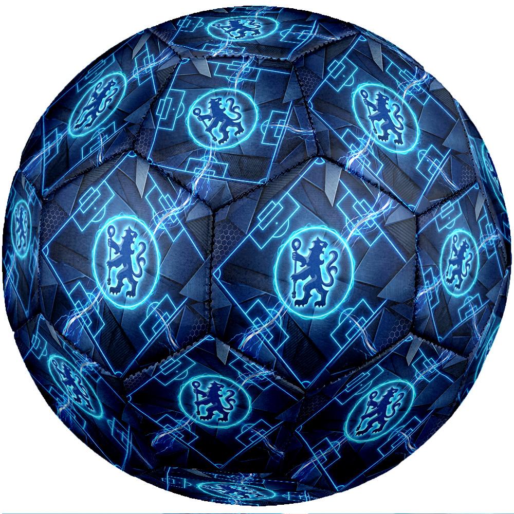 Chelsea FC Theme Soccer Ball Size 5 Soccer Ball Soft Touch Professional Training Football for Outdoor Sports
