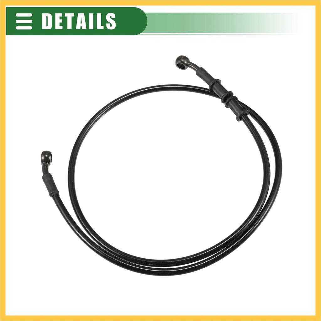 BULLSPANN Motorcycle Brake Hose, Clutch Hose, Hose, For Motorcycles, ATVs, Off-Road Bikes, Universal, Durable, Replacement, Black, Angle 28°, 120cm