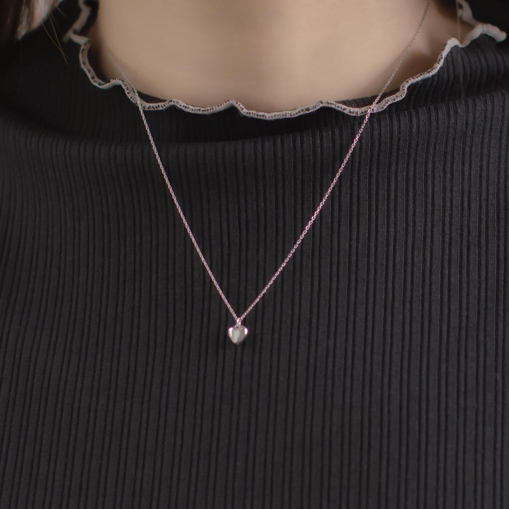 [Bloom] Official Women's Necklace, Silver, Rhodium Plated, Heart Motif 0772-4661-0019-0000