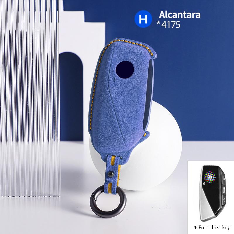 Car Key Shell Housing Suede for BMW I7 X7 735i 740i G07 LCI IX I20 X1 U11 7 Series G70 G09 XM U06 G81 Key Case Bag Accessories