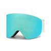 Magnetic ski goggles with cylindrical double-layer anti-fog protection for children and adults, large spherical ski goggles compatible with