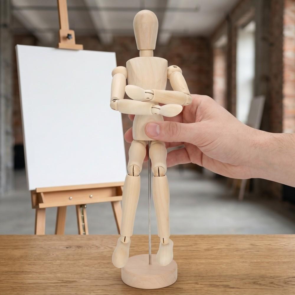 Gelenkige Gelenke Holz-Schaufensterpuppe Holz-Kunst-Mann-Modell Handgezeichnete Haltungsreferenz