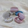 Mini Ring Box Solid Color Multi-Slot Jewelry Organizer Velvet Jewelry Box Korean Portable Jewelry Storage For Travel Home