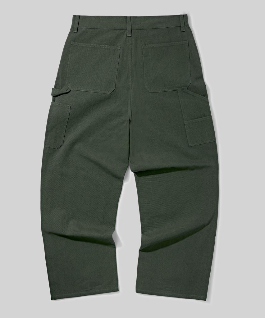 Beodeonteu Double Layer Carpenter Wide Cotton Pants [Khaki]
