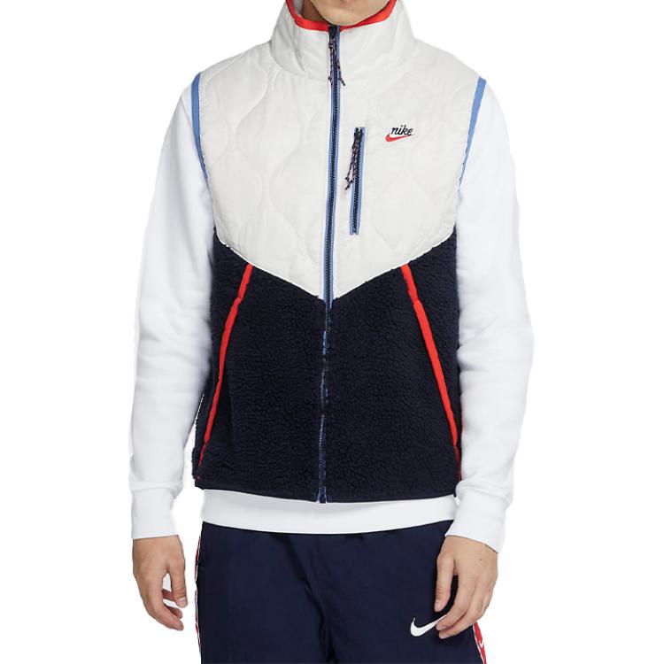 Nike Abbigliamento sportivo Heritage Gilet caldo con colletto in pile sherpa Uomo Gilet Ossidiana CU4451-104