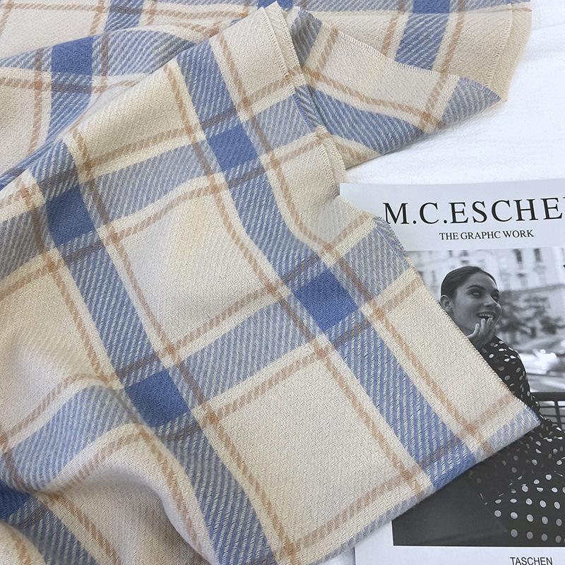 Beliebtheit Stil Tartan Karo Schal Fransen Schal - Wochenende Lässig Winddicht Warmer Schal für Herbst Winter