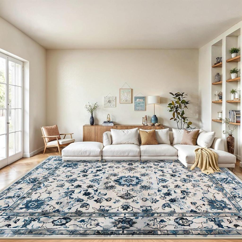 Tapis Bohèmes pour Chambre à Coucher Grand Tapis Décoration Salon Tapis Rétro Moelleux Doux Tapis de Sol Salon couleur claire Tapis en Peluche