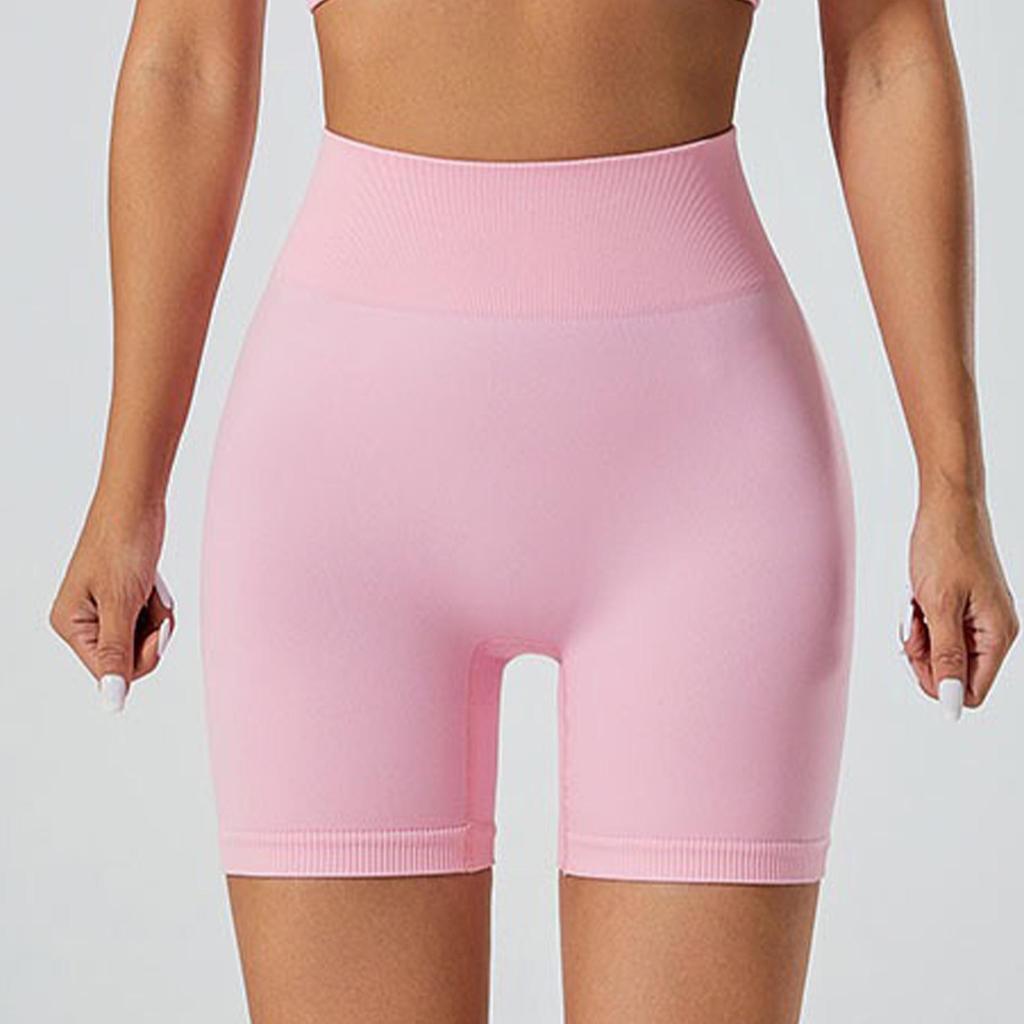 Women's High Waist Peach Hip Seamless Yoga Shorts - Quick Dry, Butt-Lifting, Three-Quarter Length