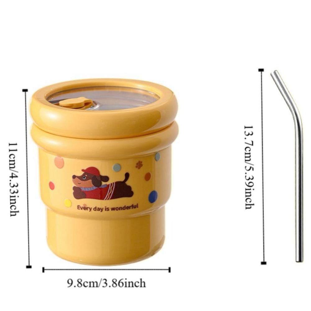 Cartoon Stainless Steel Mug Insulated Leakproof Drinking Cup Stylish Tea Cup  Gym