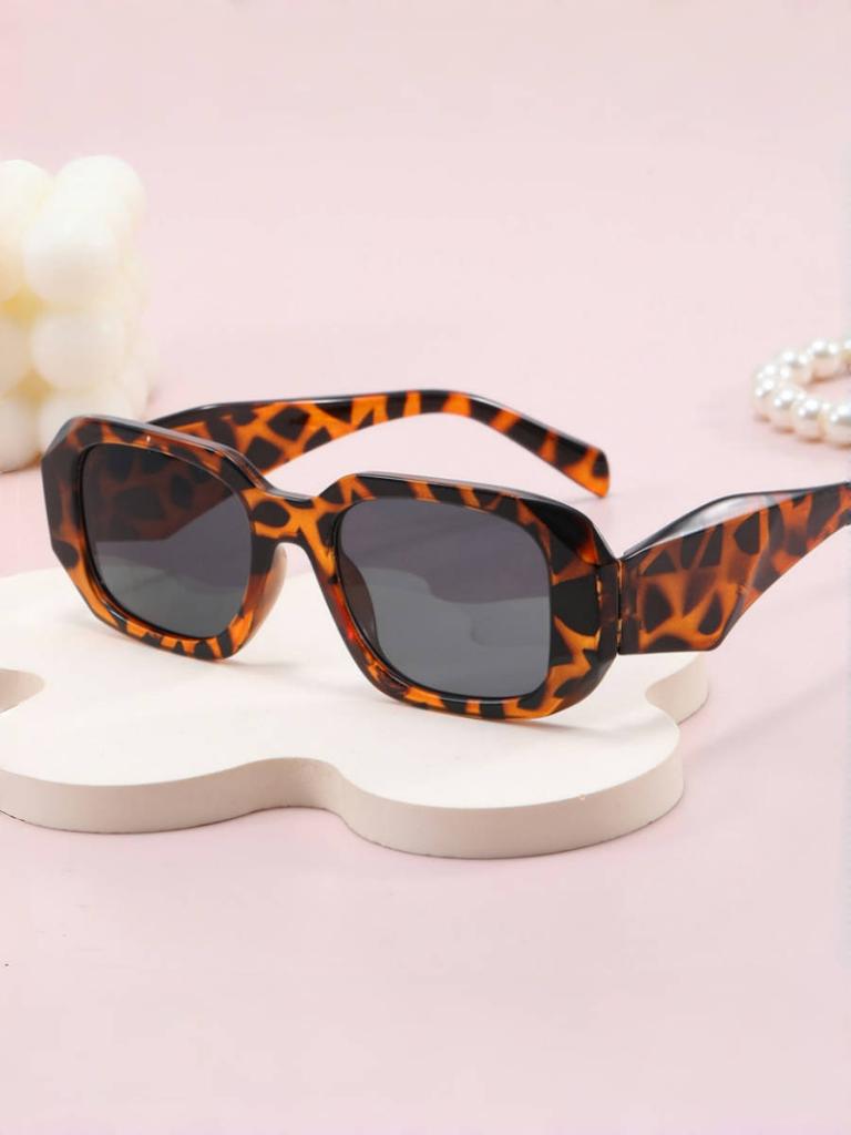 New Online Celebrity Polygon Cut Sunglasses Men And Women With The Same Fashion Personality Big Ins Sunglasses.