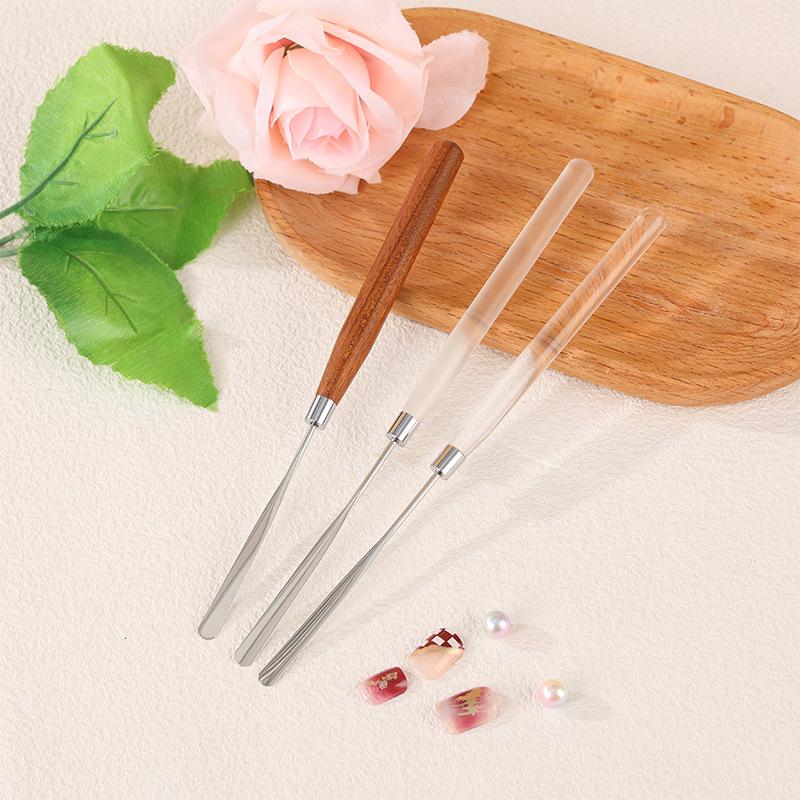 

Ультратонкая палочка для смешивания лака для ногтей из массива дерева и нержавеющей стали для гелевого и акрилового лака Acrylic White