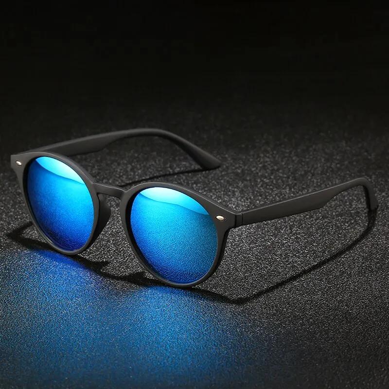 Classic Vintage Fashion round Polarized Sunglasses UV400 Protection Circle Oval Shape for Men Women Travel Driving Designer