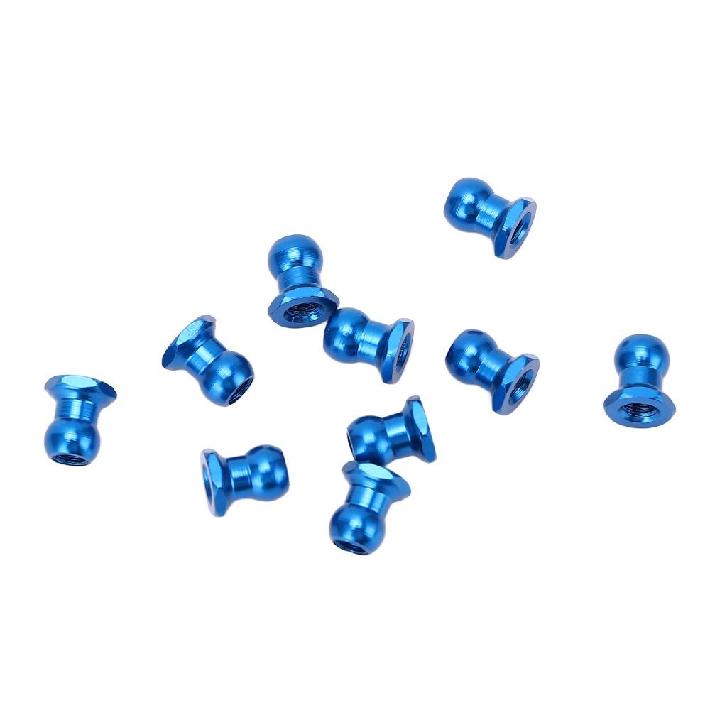 10Pcs Aluminum Alloy Ball Nut Set Ball Head Nut for Tamiya 53640 1/10 RC Car and Buggy For RC Buggy