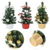 PVC Mini Artificial Christmas Tree Red Artificial Pine Tree  Hotel Cafe Table