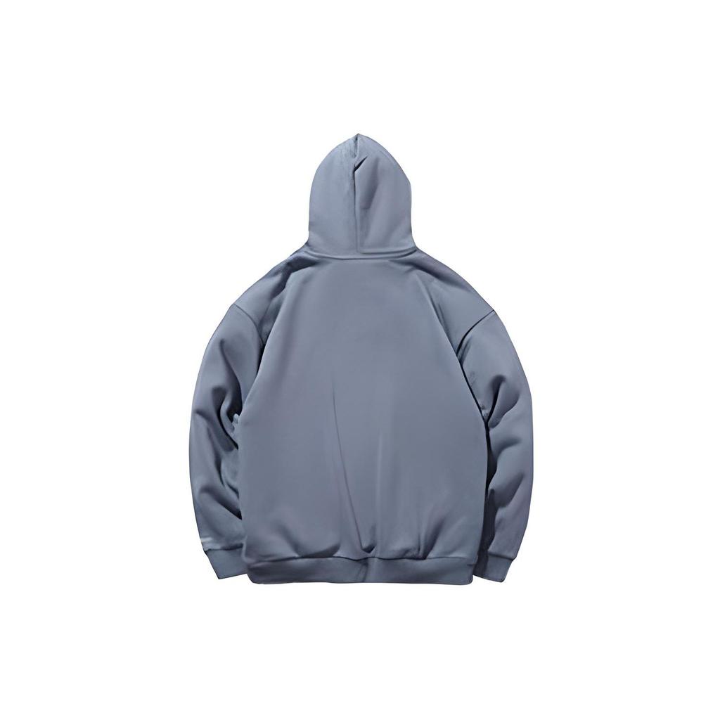 Li Ning Sports Fashion Series Fleece Warm Loose Hooded Sweatshirt Men Outerwear Blue AWDRE28-4