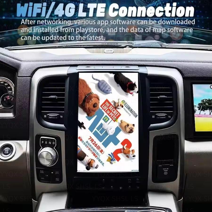 BJS1 For Dodge RAM 1500 2500 3500 2013-2018 Car Multimedia Player Gps Navigation Radio Android AUTO Wireless Carplay 4G GPS WIFI