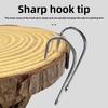 Carbon Steel Hawkbill Tide Hook Double Back Barbed Crooked Beak Fish Hook Straight Shank Hook Single Hook Fishing Tackle