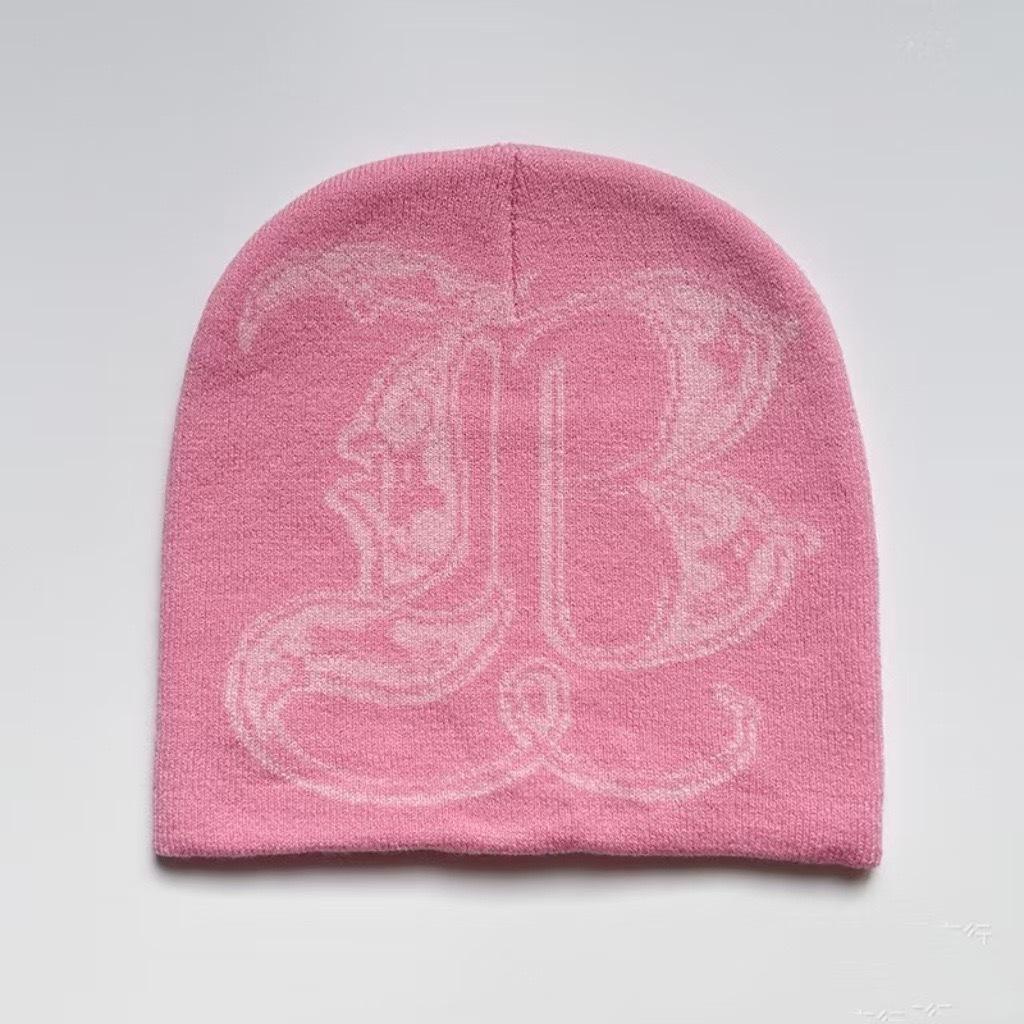 

Новая вязаная шапка с жаккардовым узором в стиле хип-хоп, популярная, противопростудная, унисекс, шерстяная шапка M（56-58cm） розовый